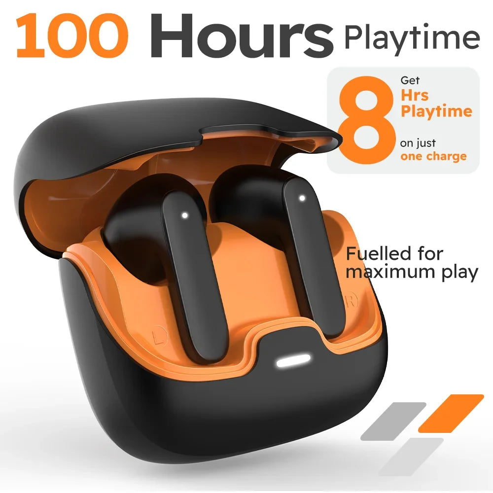 5.4 Bluetooth TWS Wireless Bluetooth Earphones Ultra-Low Latency Dual Microphone ENC Noise Cancelling in Ear Bluetooth Earphones