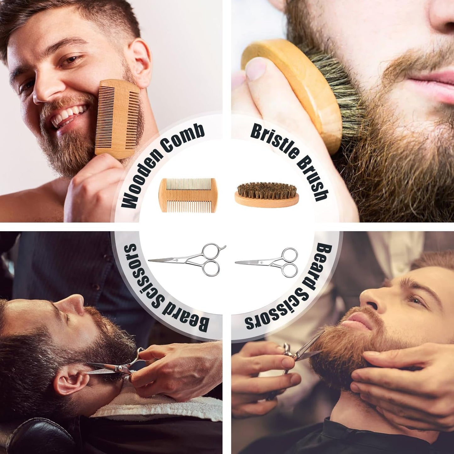 Beard Care Gifts Kit for Men - Beard Mustache Grooming Kit