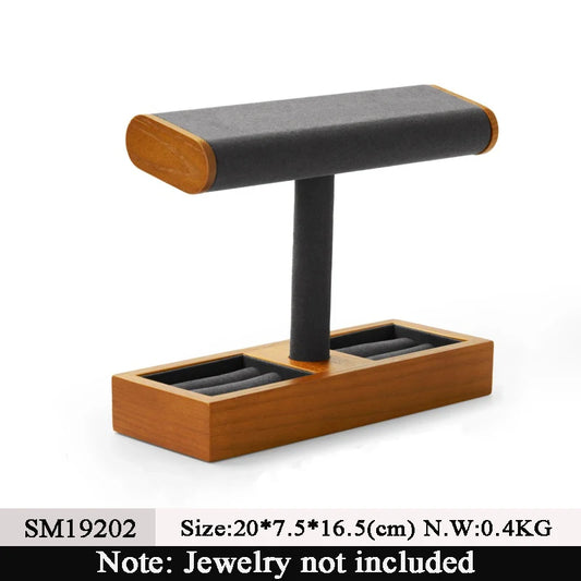Premium Solid Wood Watch Display Stand Entranceway Bracelet Ring Storage Rack for Home Organization
