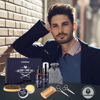 Beard Care Gifts Kit for Men - Beard Mustache Grooming Kit
