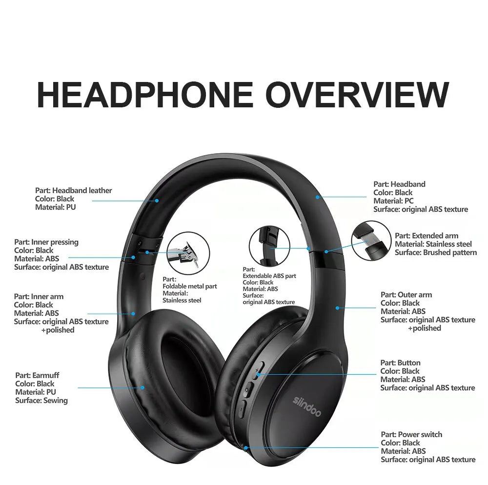 Wireless Foldable Bluetooth Headphones