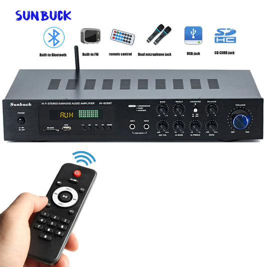 Home Theater 5.1 1000W Hifi Bluetooth Audio Amplifier 5.1 Stereo Surround Sound Home Karaoke Amplifier Home Cinema